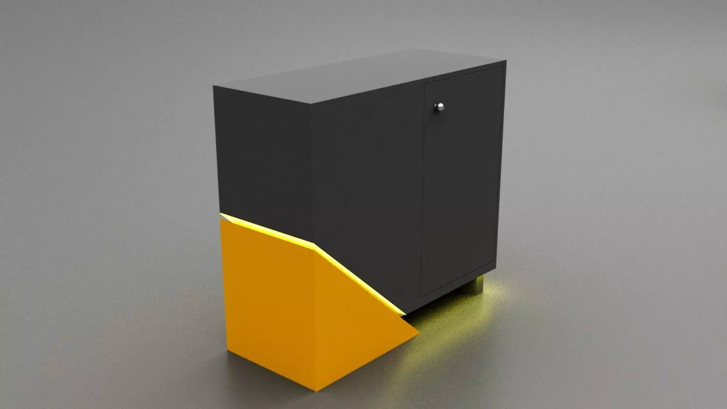 Set of 4 Exhibition Reception Counters Low-poly 3D model_6