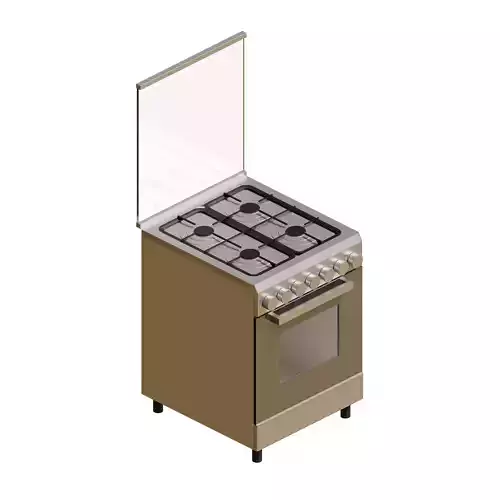 Small Freestanding Cooker  3D model