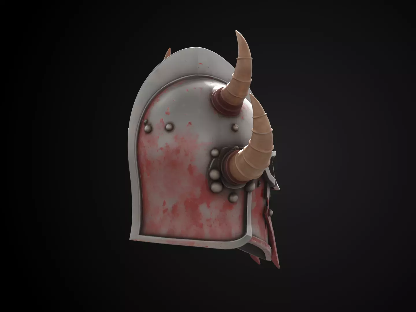 Stylized Viking Helmet - Ironhowl Berserker 3D print model_4