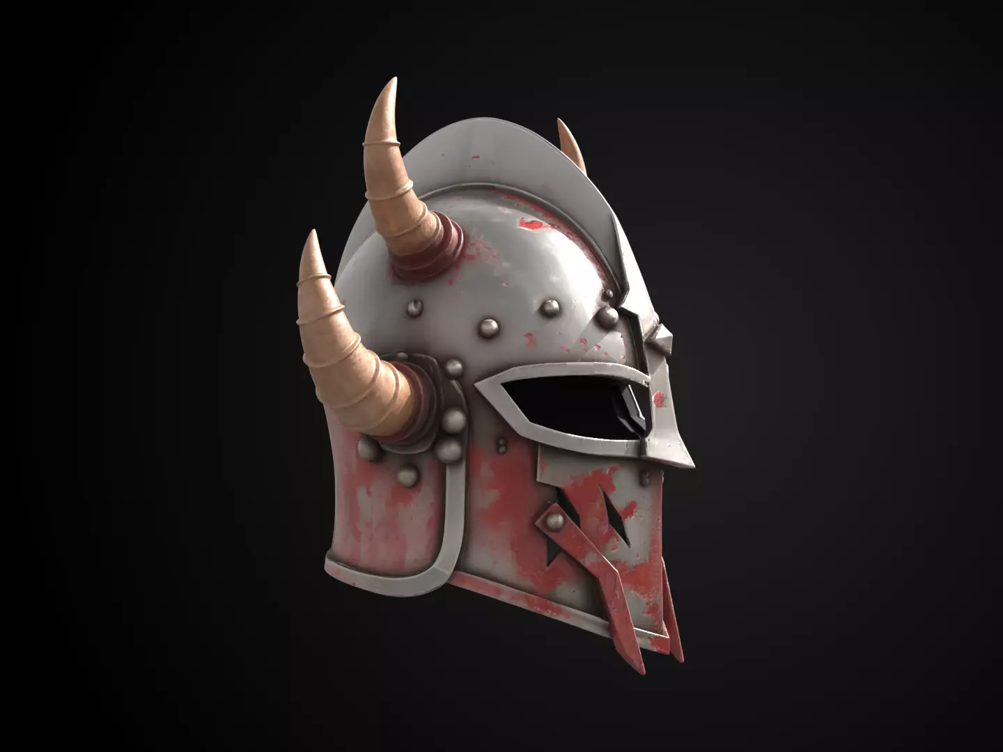 Stylized Viking Helmet - Ironhowl Berserker 3D print model_2