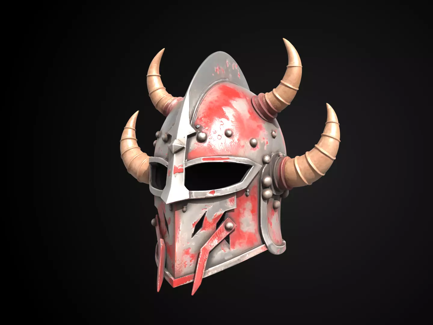 Stylized Viking Helmet - Ironhowl Berserker 3D print model_11