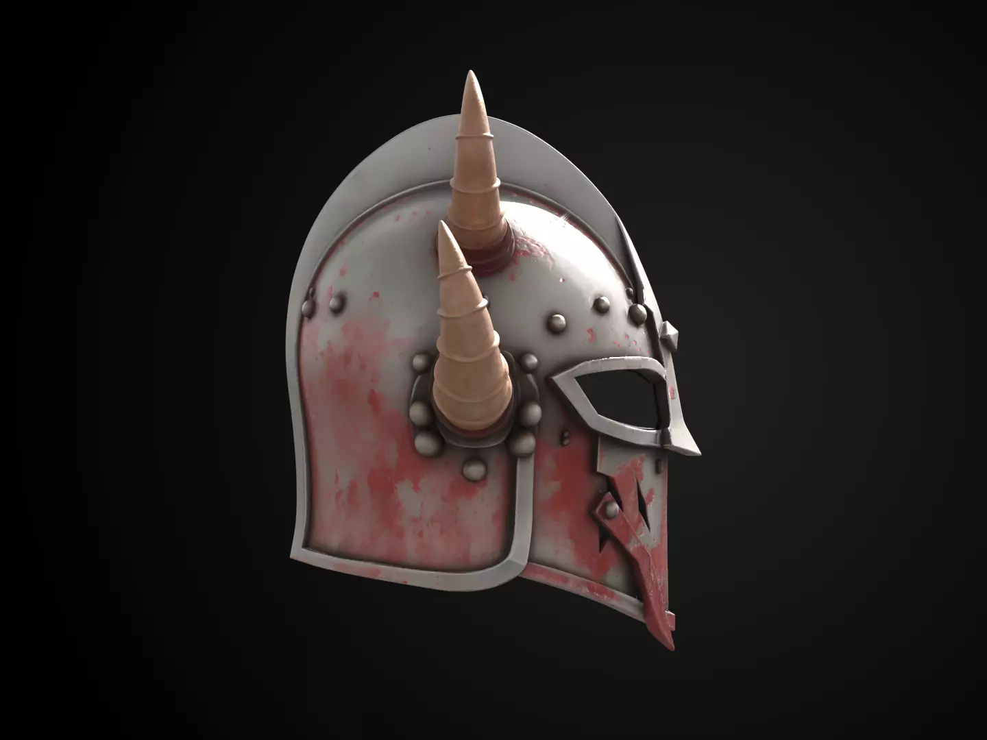 Stylized Viking Helmet - Ironhowl Berserker 3D print model_3