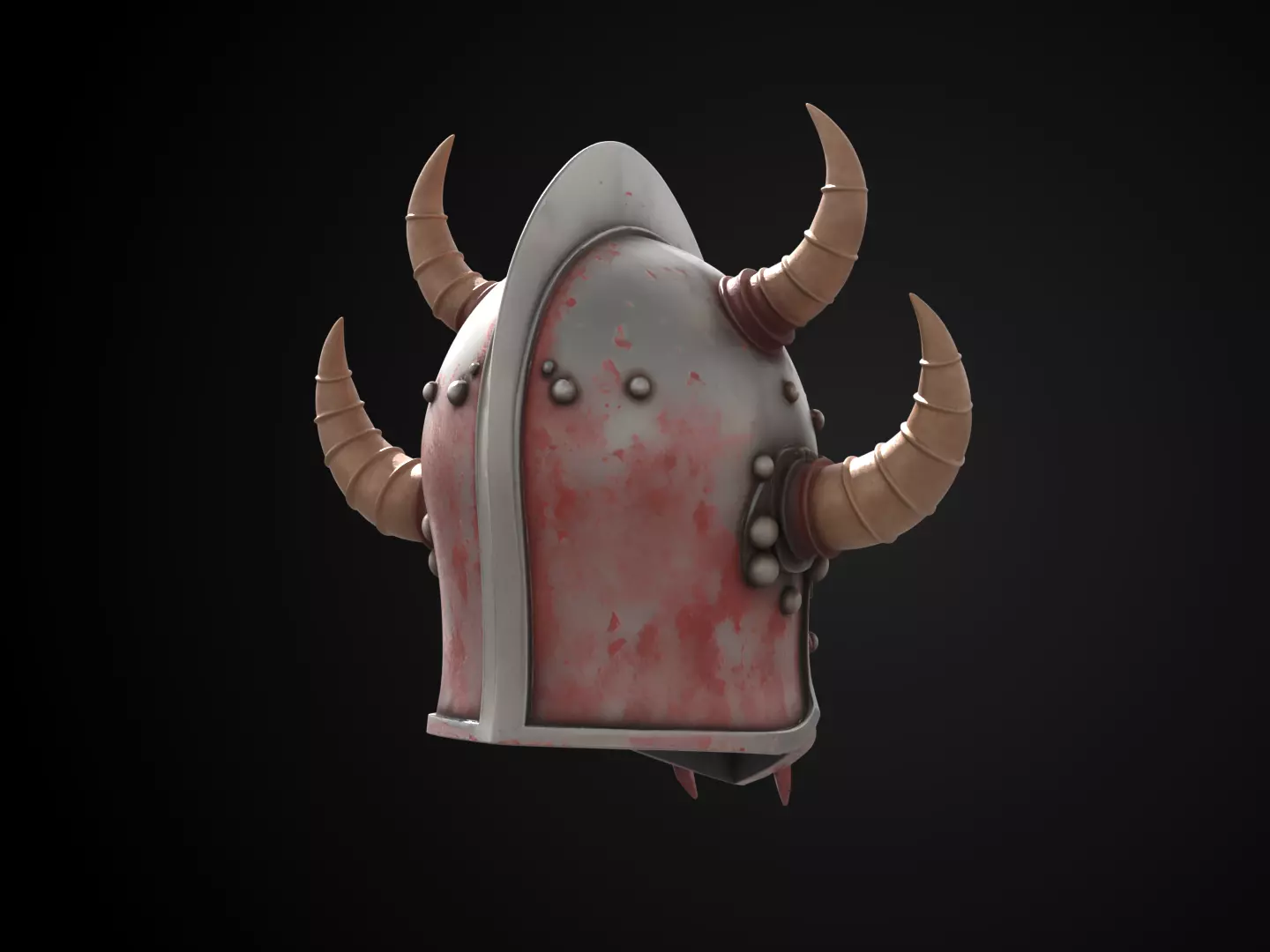 Stylized Viking Helmet - Ironhowl Berserker 3D print model_5