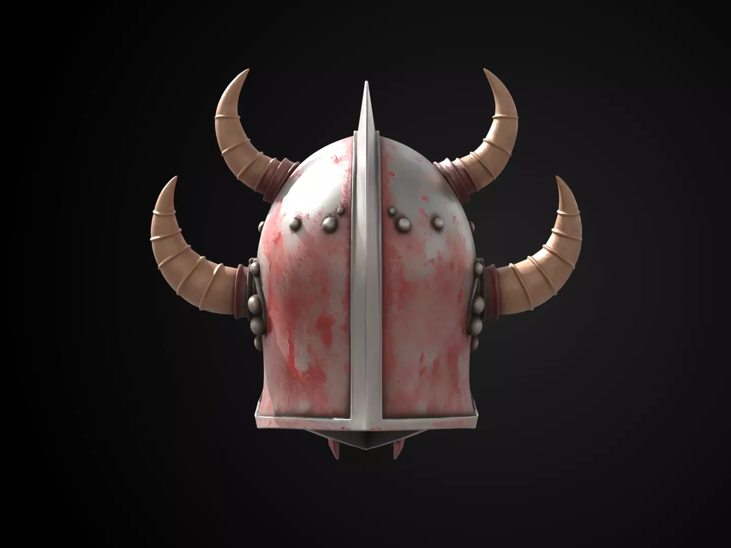 Stylized Viking Helmet - Ironhowl Berserker 3D print model_6