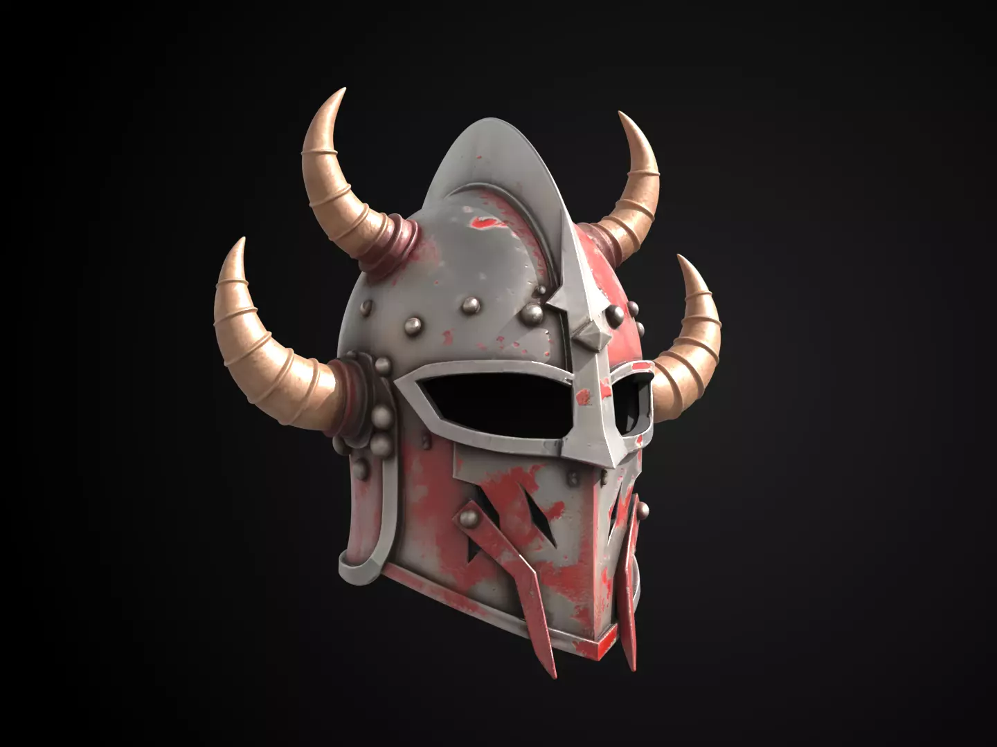 Stylized Viking Helmet - Ironhowl Berserker 3D print model_1
