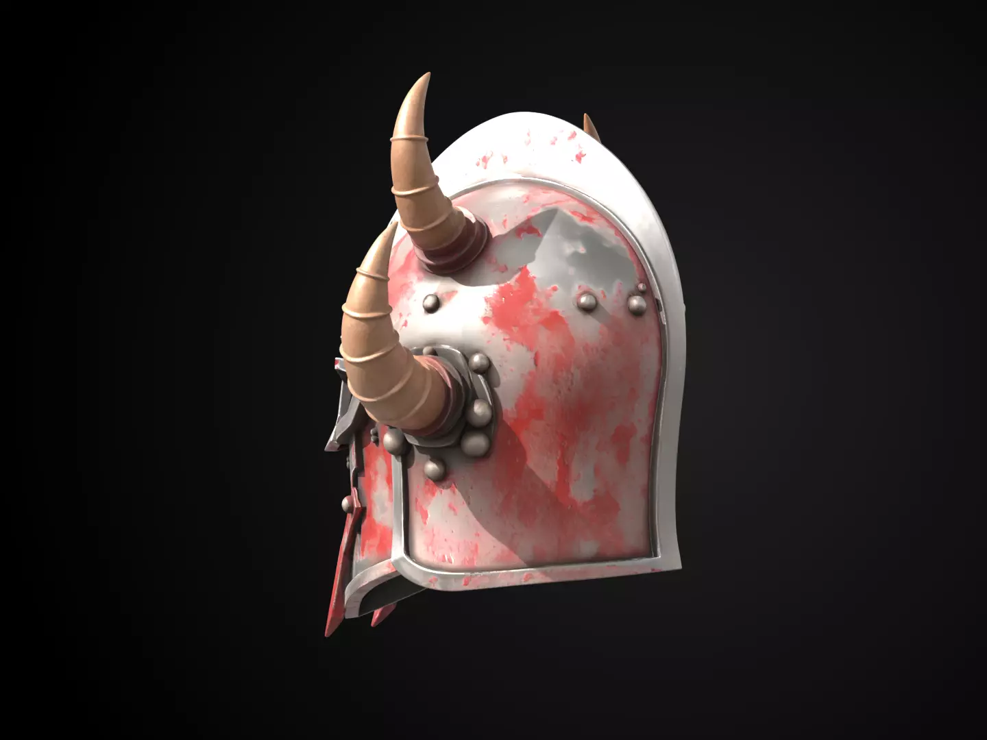 Stylized Viking Helmet - Ironhowl Berserker 3D print model_8