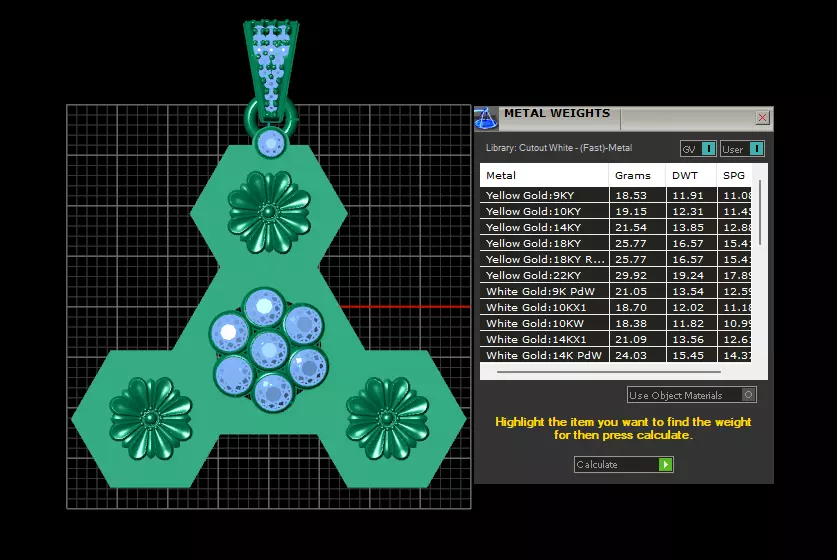 Hexagon Pendant  3D print model_8