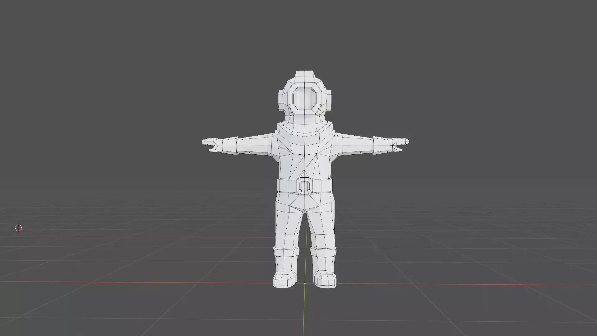 UNRIGGED VERSION LOW-POLY DIVER Low-poly 3D model_9