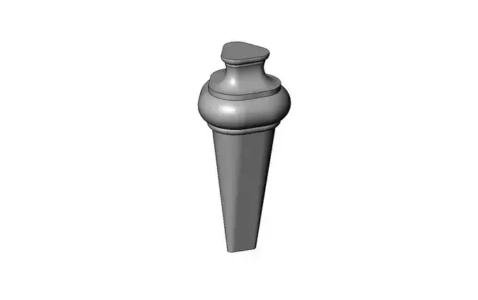 Rounded trinagular nightstand chest table foot 3D print model