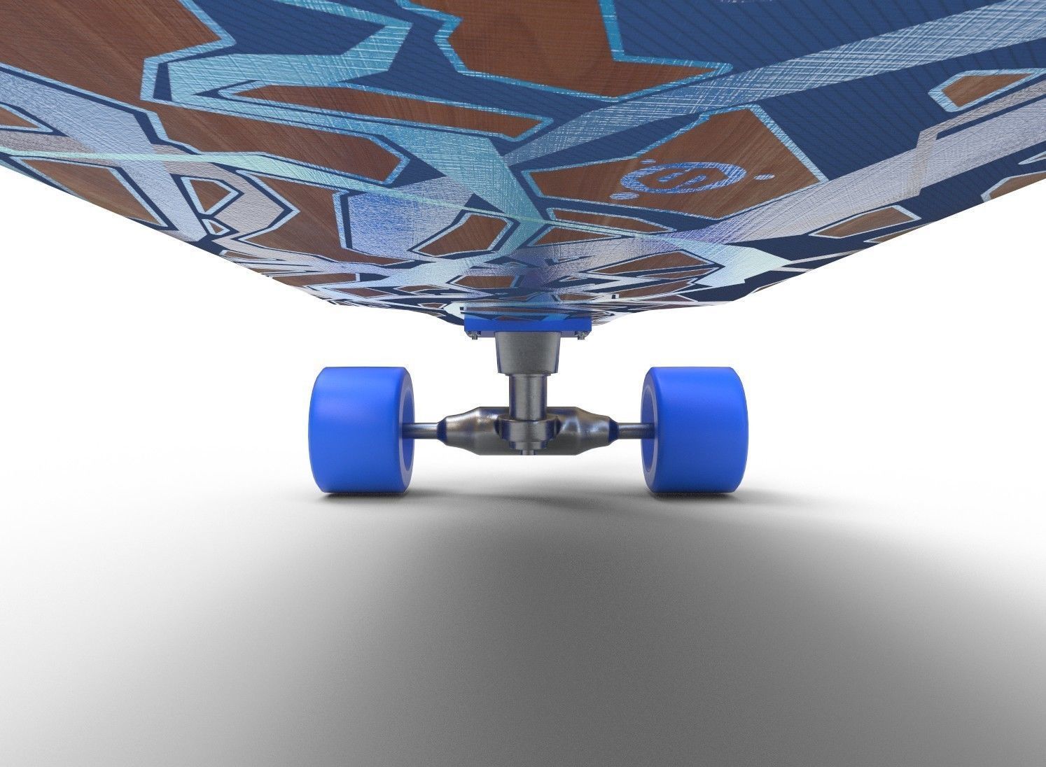 Long Board PBR Textures Low-poly 3D model_12