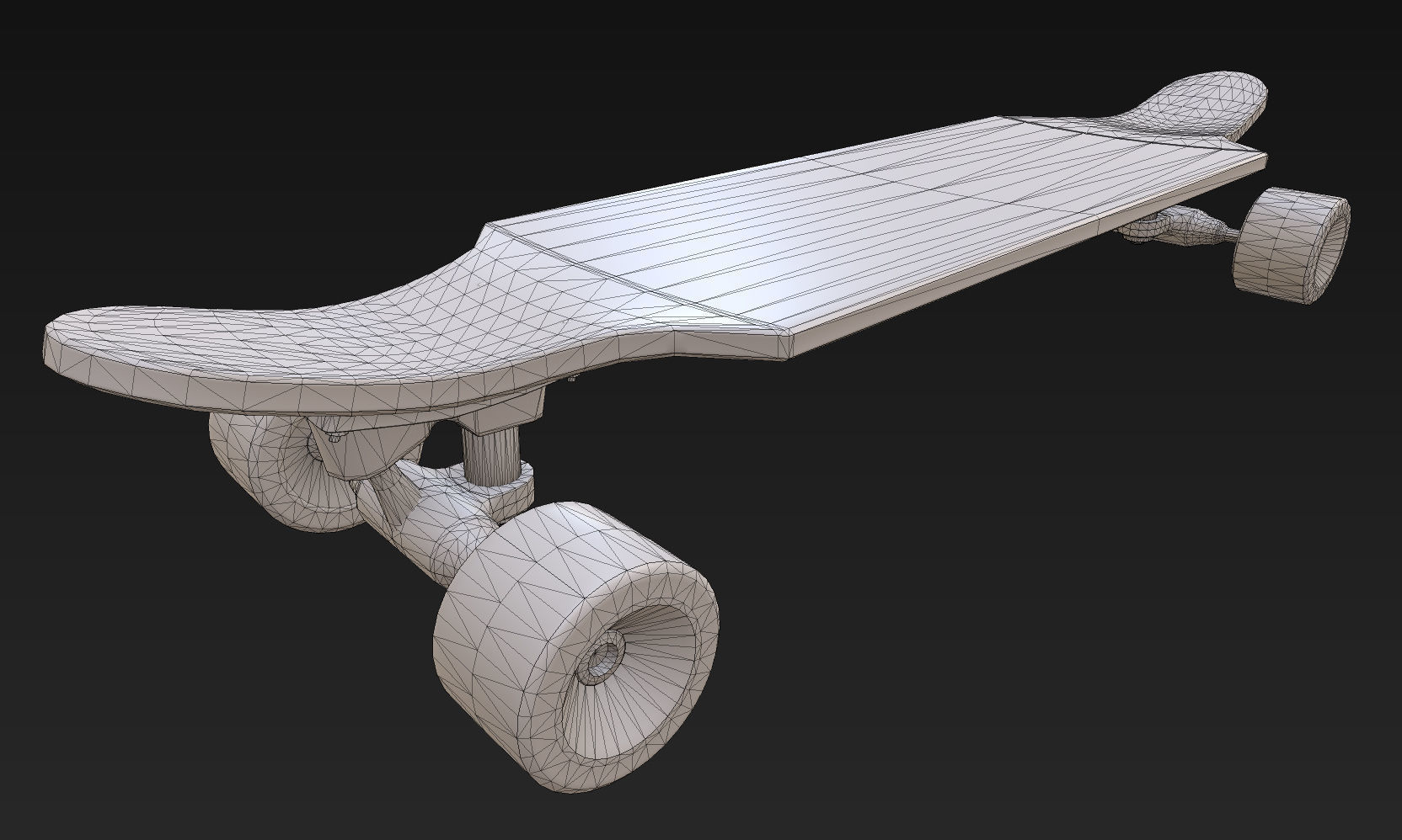 Long Board PBR Textures Low-poly 3D model_14