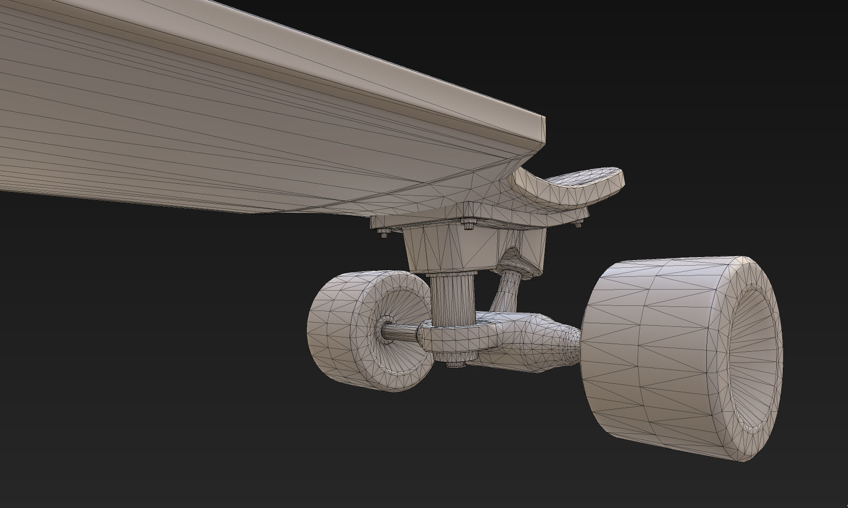 Long Board PBR Textures Low-poly 3D model_13