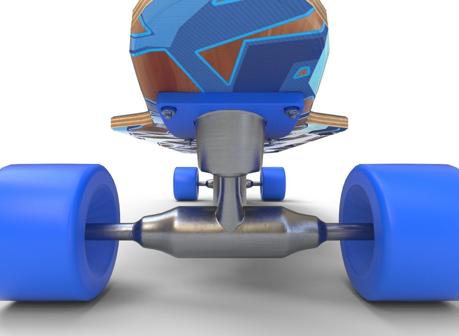 Long Board PBR Textures Low-poly 3D model_7