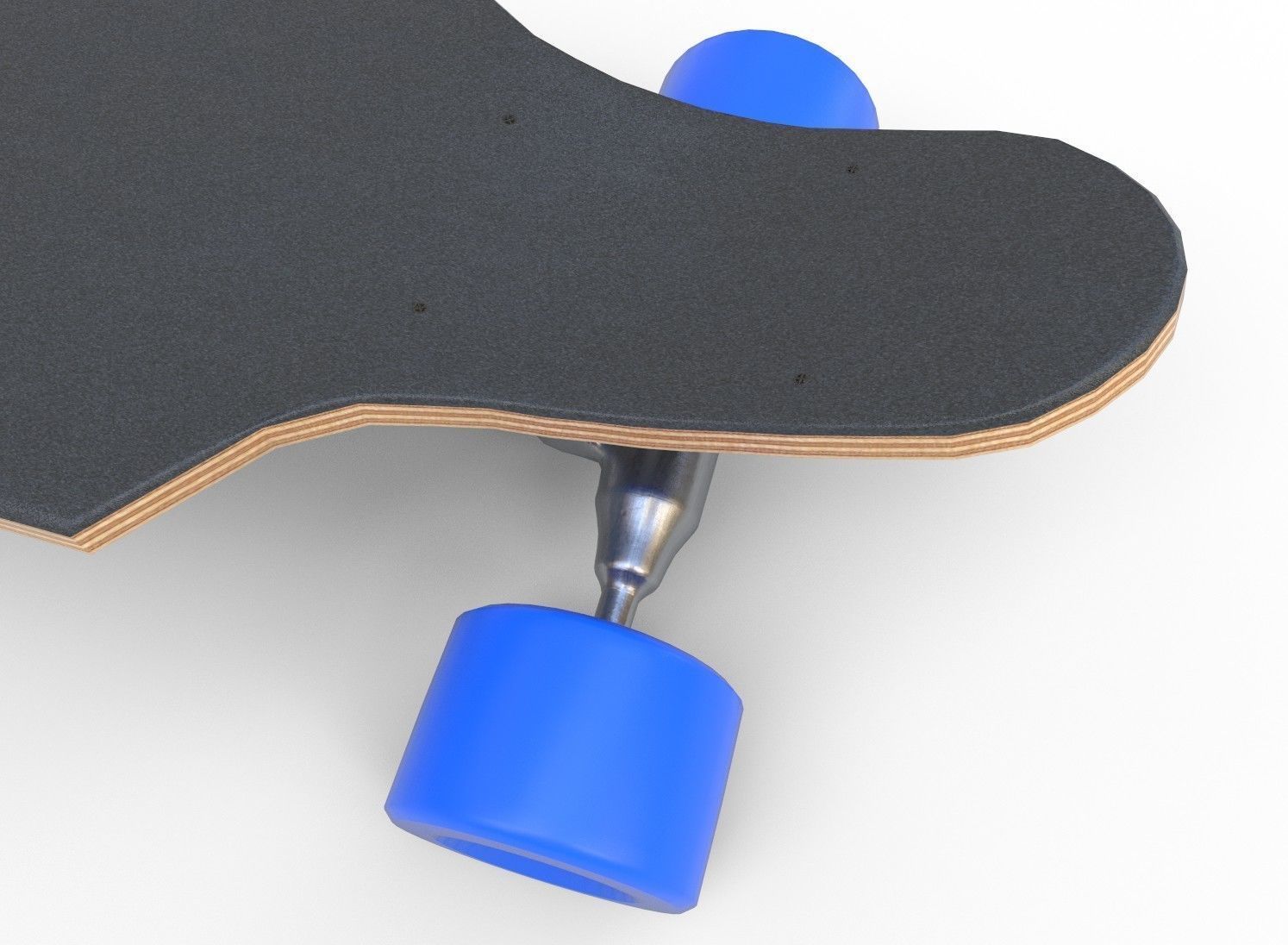 Long Board PBR Textures Low-poly 3D model_8