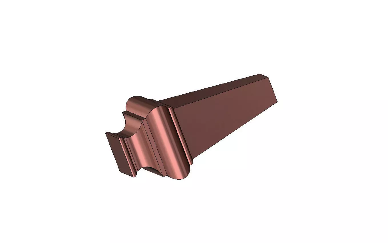 Faceted square nightstand chest table foot 3D print model_9