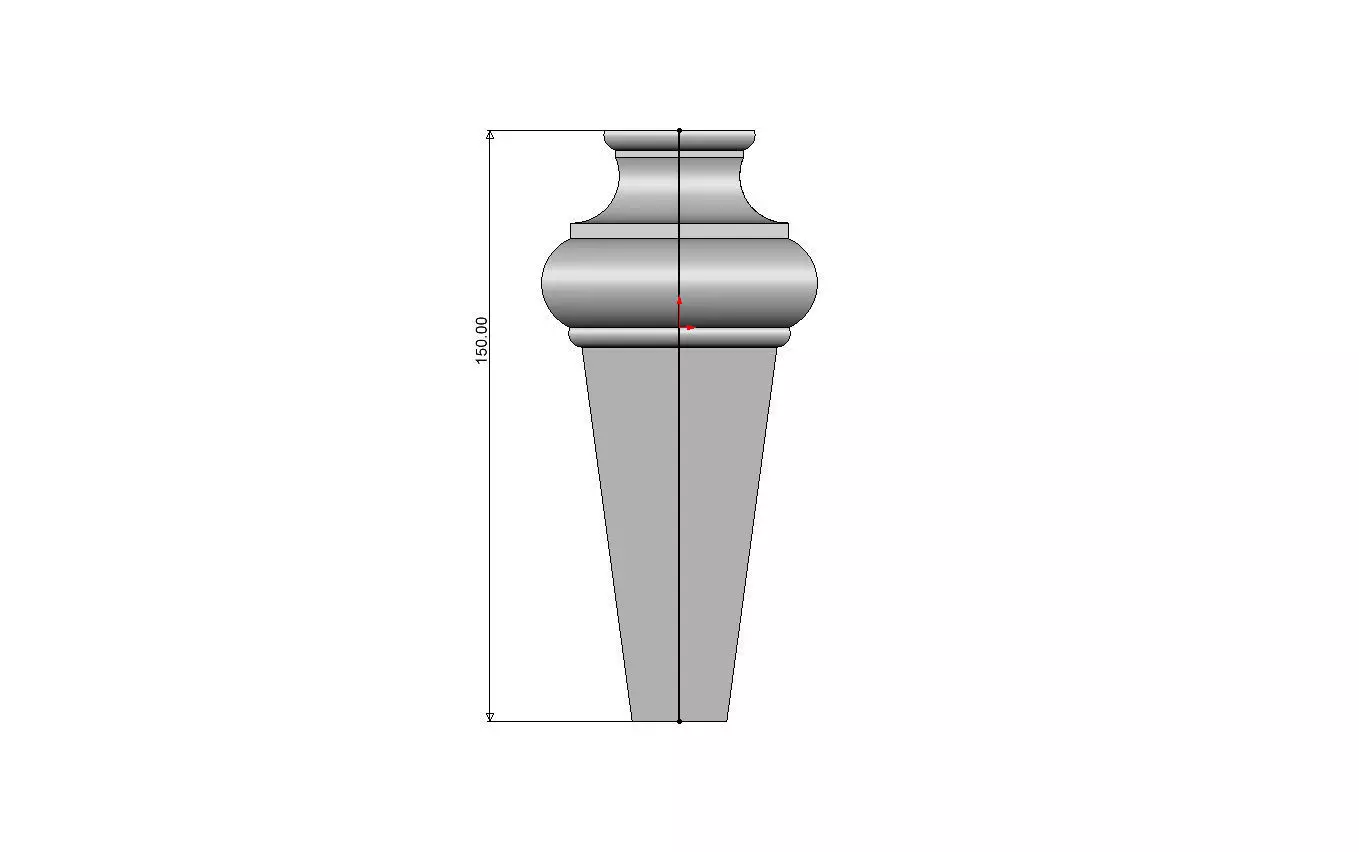 Faceted square nightstand chest table foot 3D print model_4