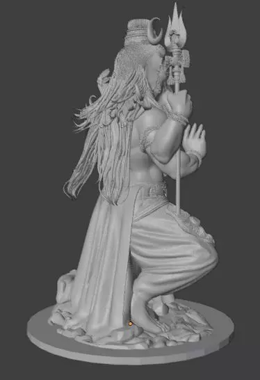 Warrior Ganesha Powerful Multi Armed Hindu God 3D print model_4