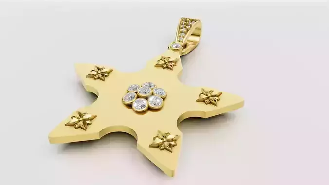 Star Pendant  3D printable model  