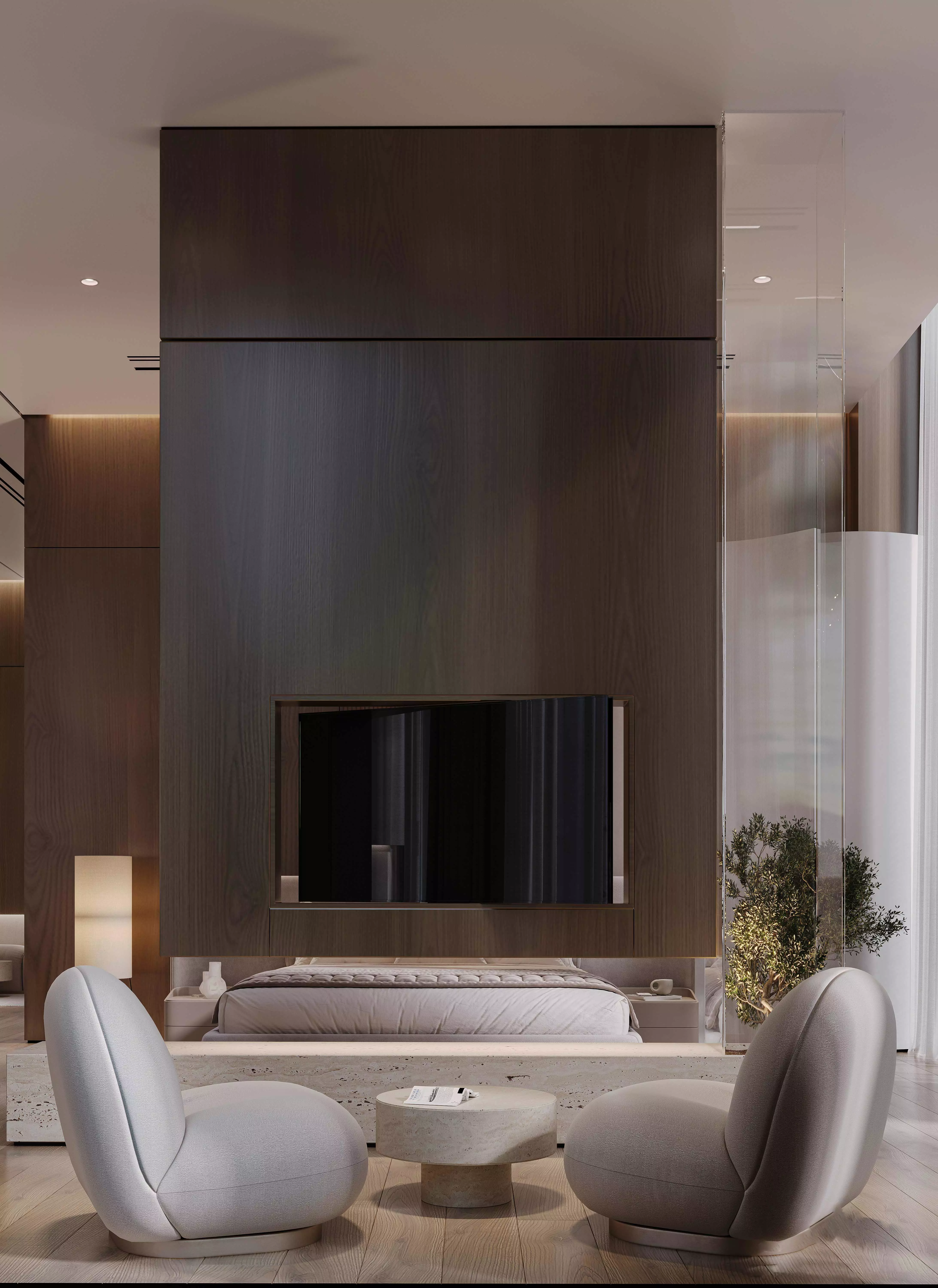 Modern Luxury Villa Bedroom Interior 3D Model MAX 3D model_0