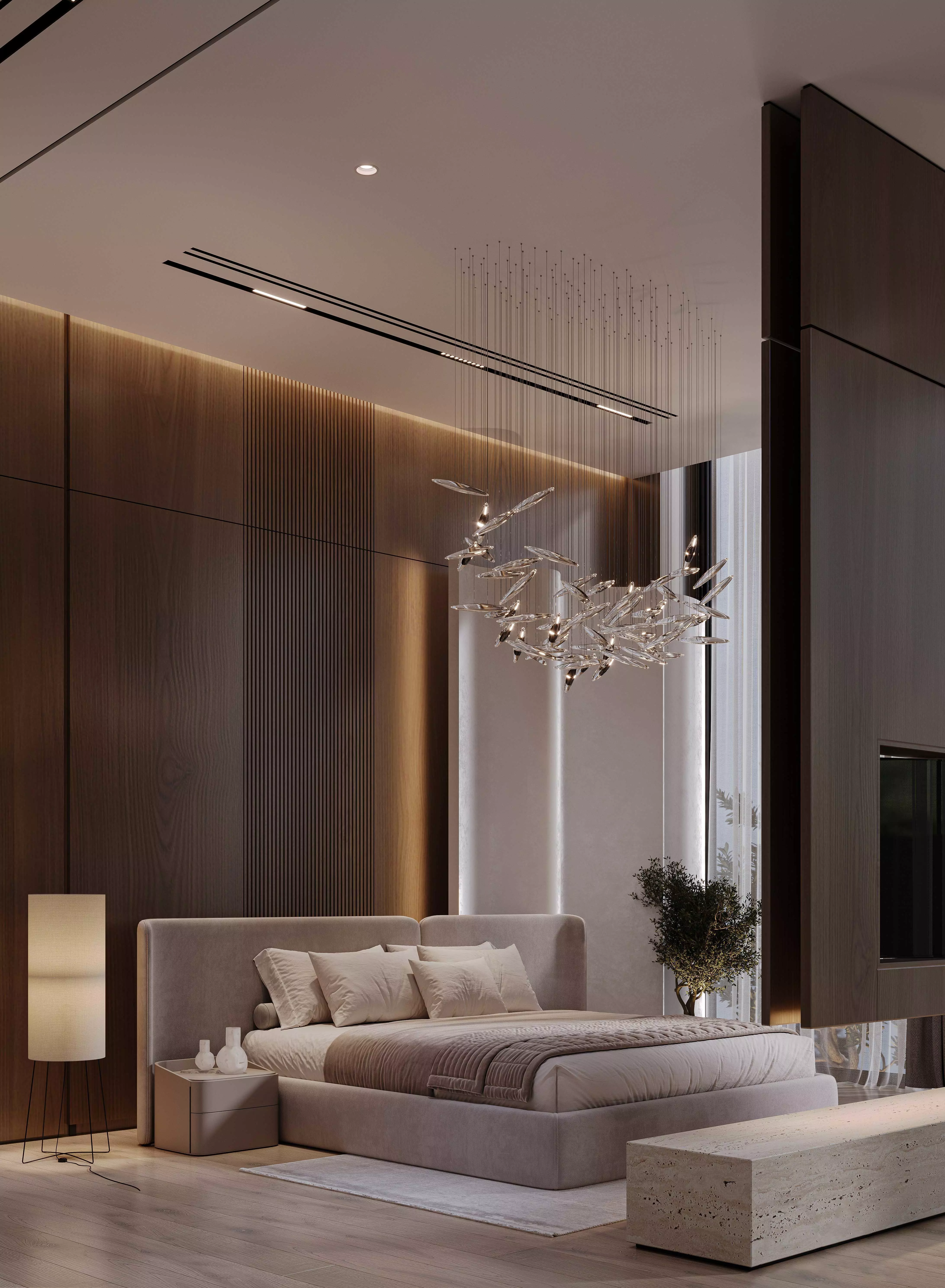 Modern Luxury Villa Bedroom Interior 3D Model MAX 3D model_11