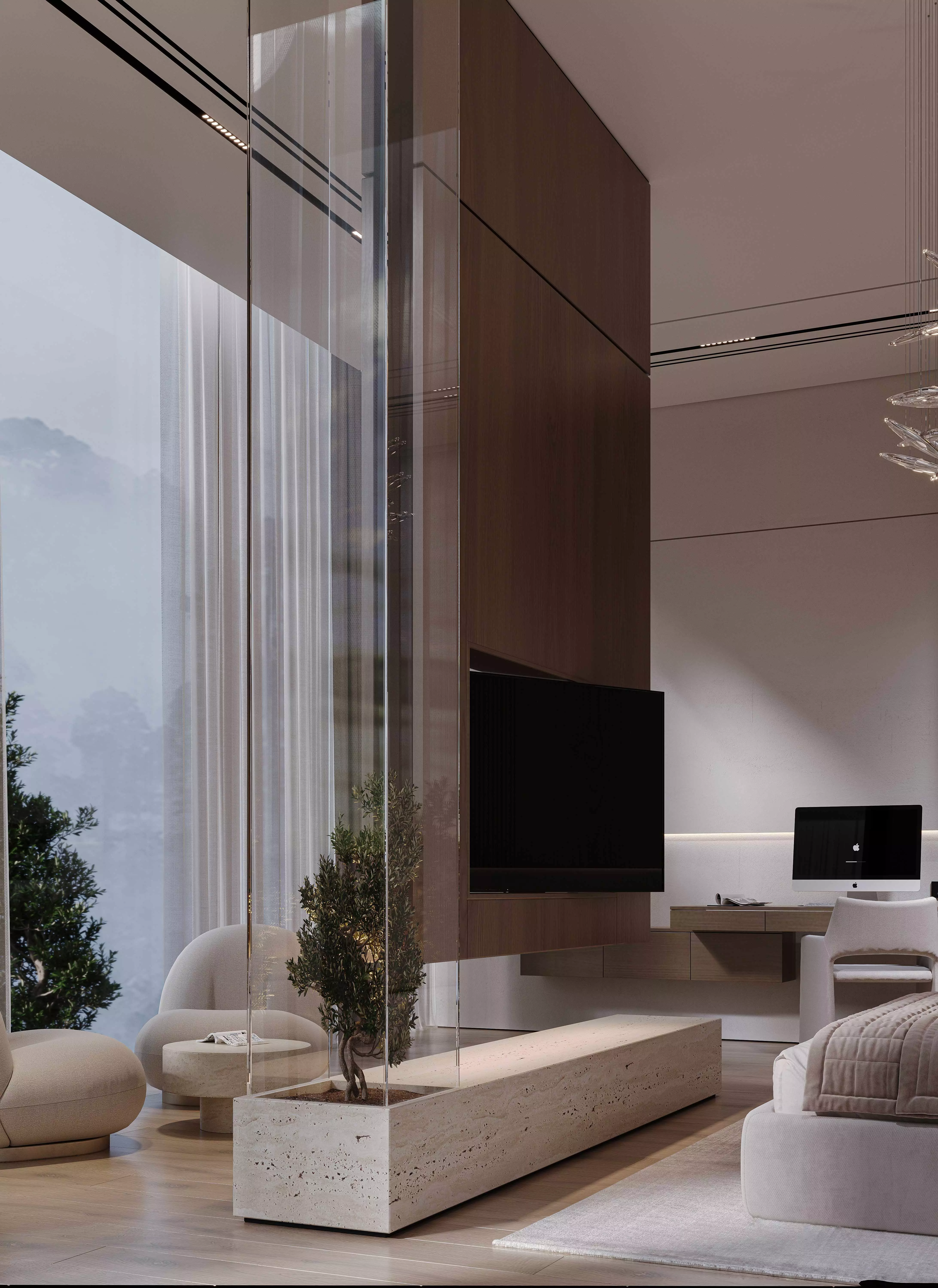 Modern Luxury Villa Bedroom Interior 3D Model MAX 3D model_10