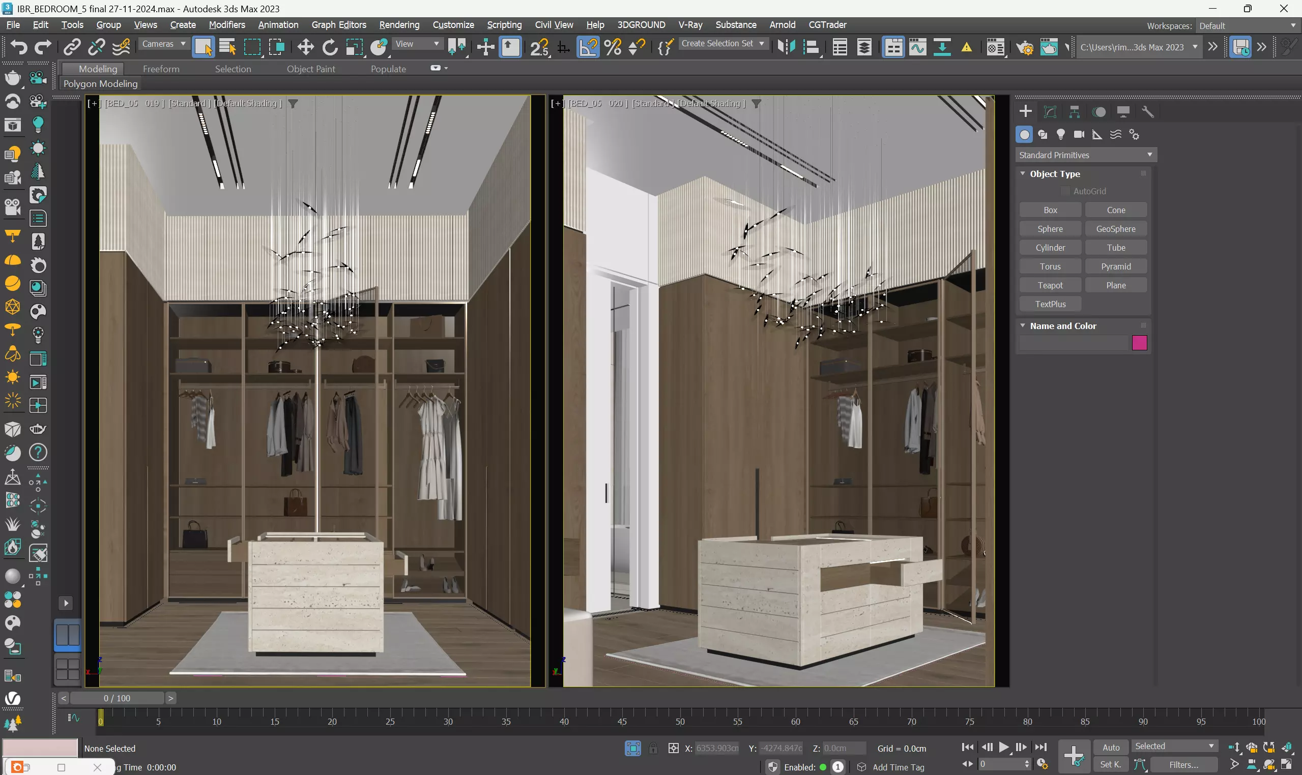 Modern Luxury Villa Bedroom Interior 3D Model MAX 3D model_7