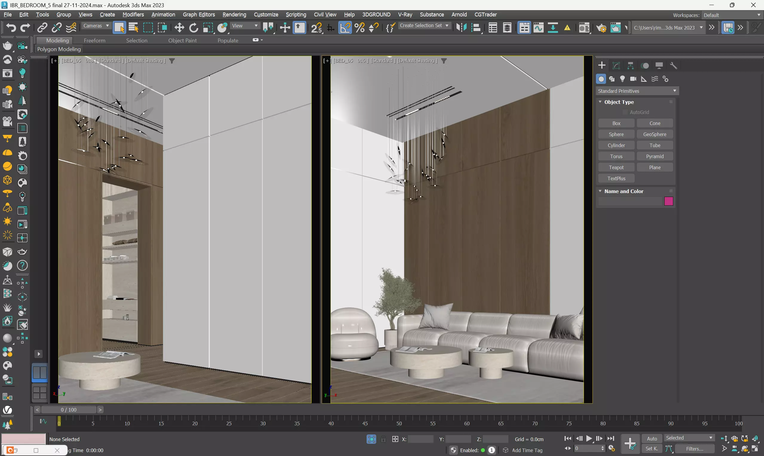 Modern Luxury Villa Bedroom Interior 3D Model MAX 3D model_6