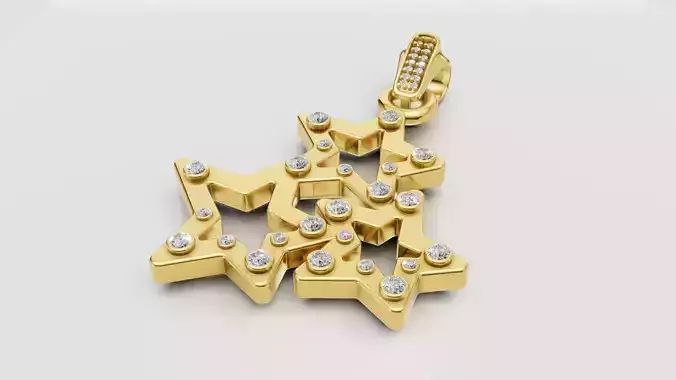 Star Pendant  3D printable model  