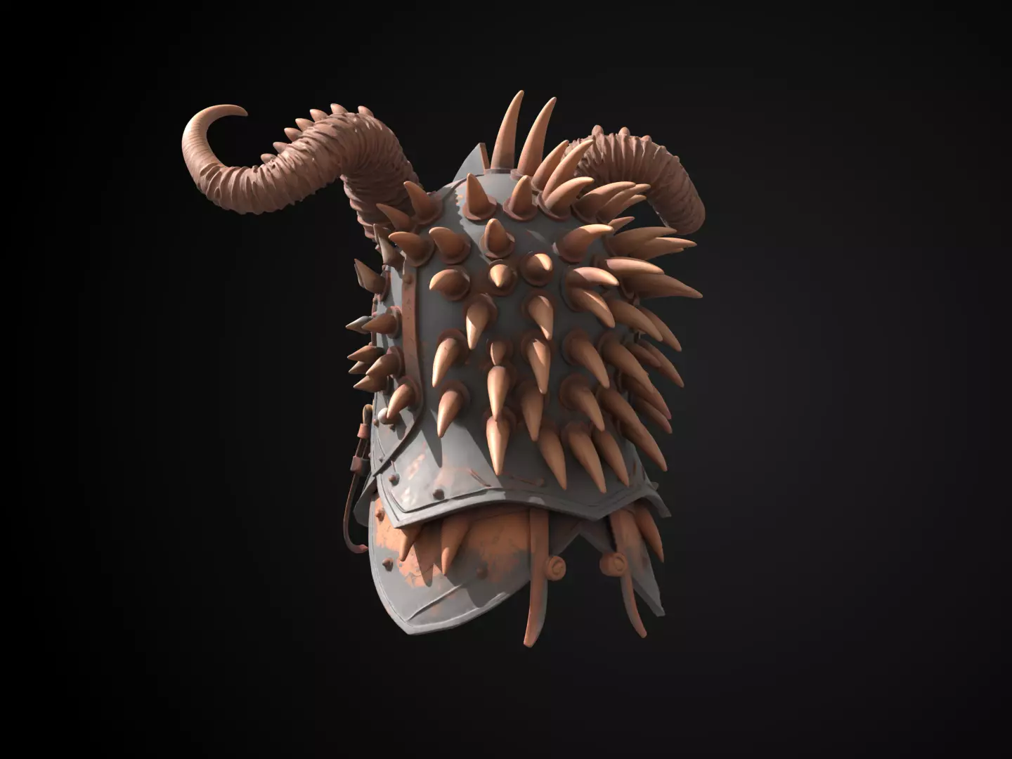 Stylized Viking Helmet - Drakehorn Raider 3D print model_7