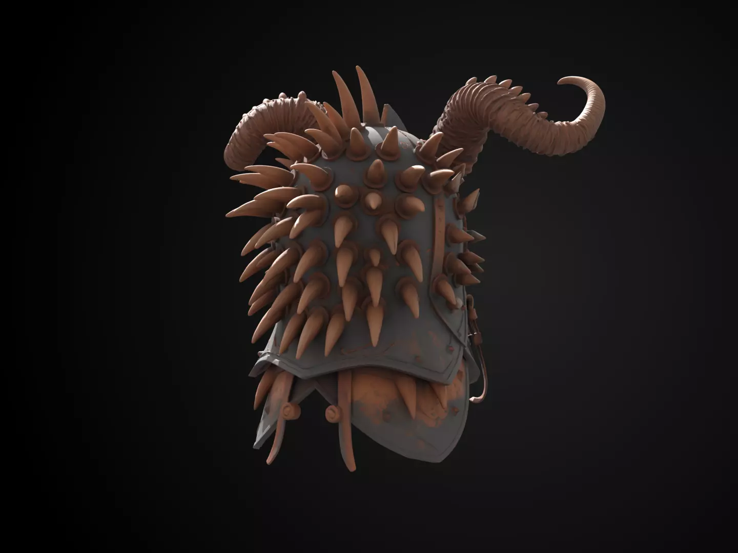 Stylized Viking Helmet - Drakehorn Raider 3D print model_5