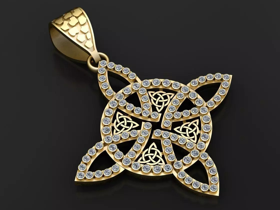 Celtic knot pendant 3D printable model 3D print model_0