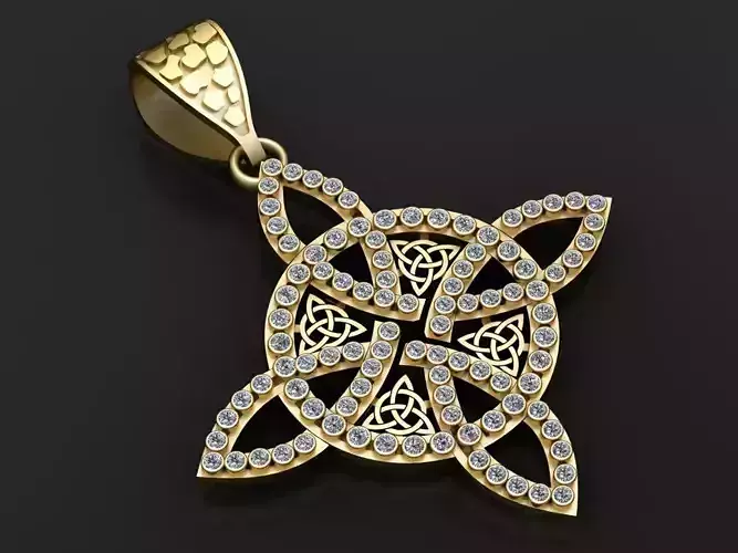 Celtic knot pendant 3D printable model      