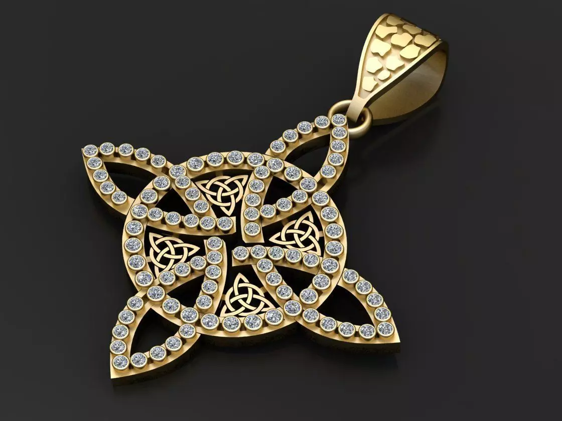 Celtic knot pendant 3D printable model 3D print model_1