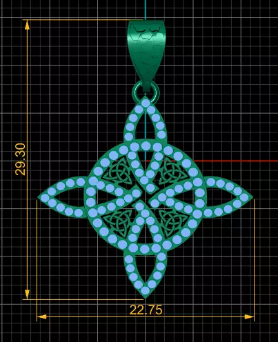 Celtic knot pendant 3D printable model 3D print model_3