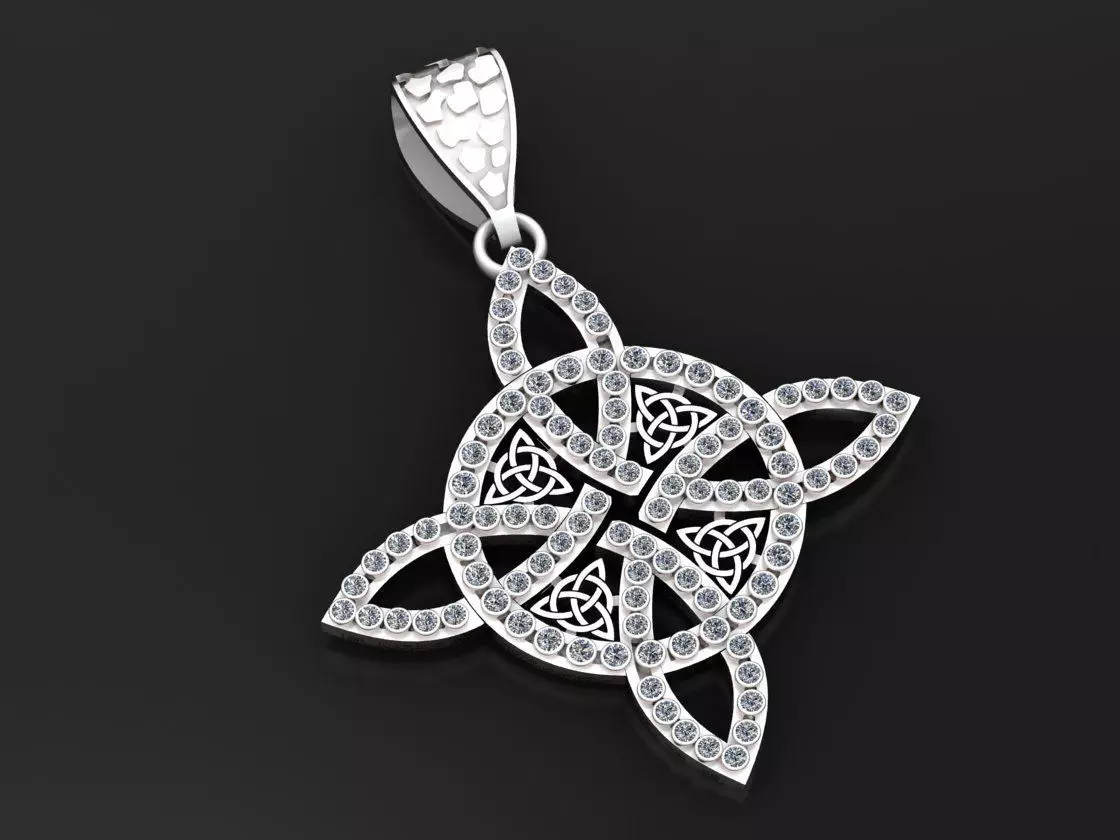 Celtic knot pendant 3D printable model 3D print model_2