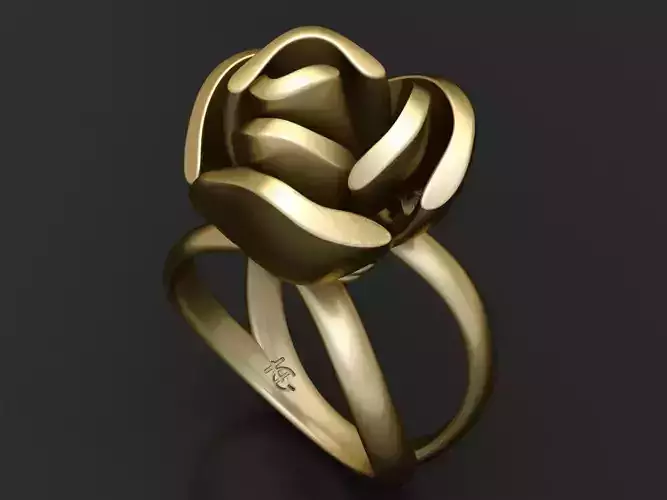 rose gold ring 3D printable model  