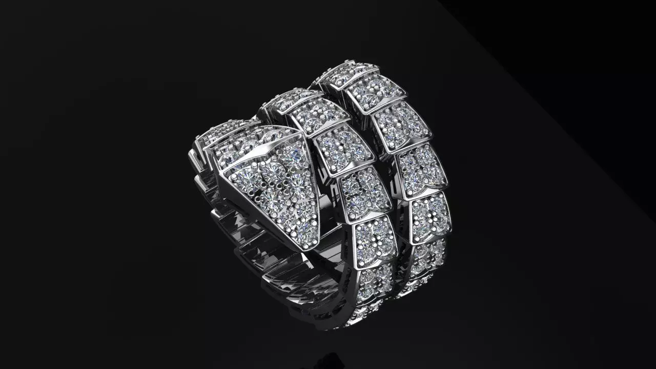 Bvlgari Ring 3D print model_3
