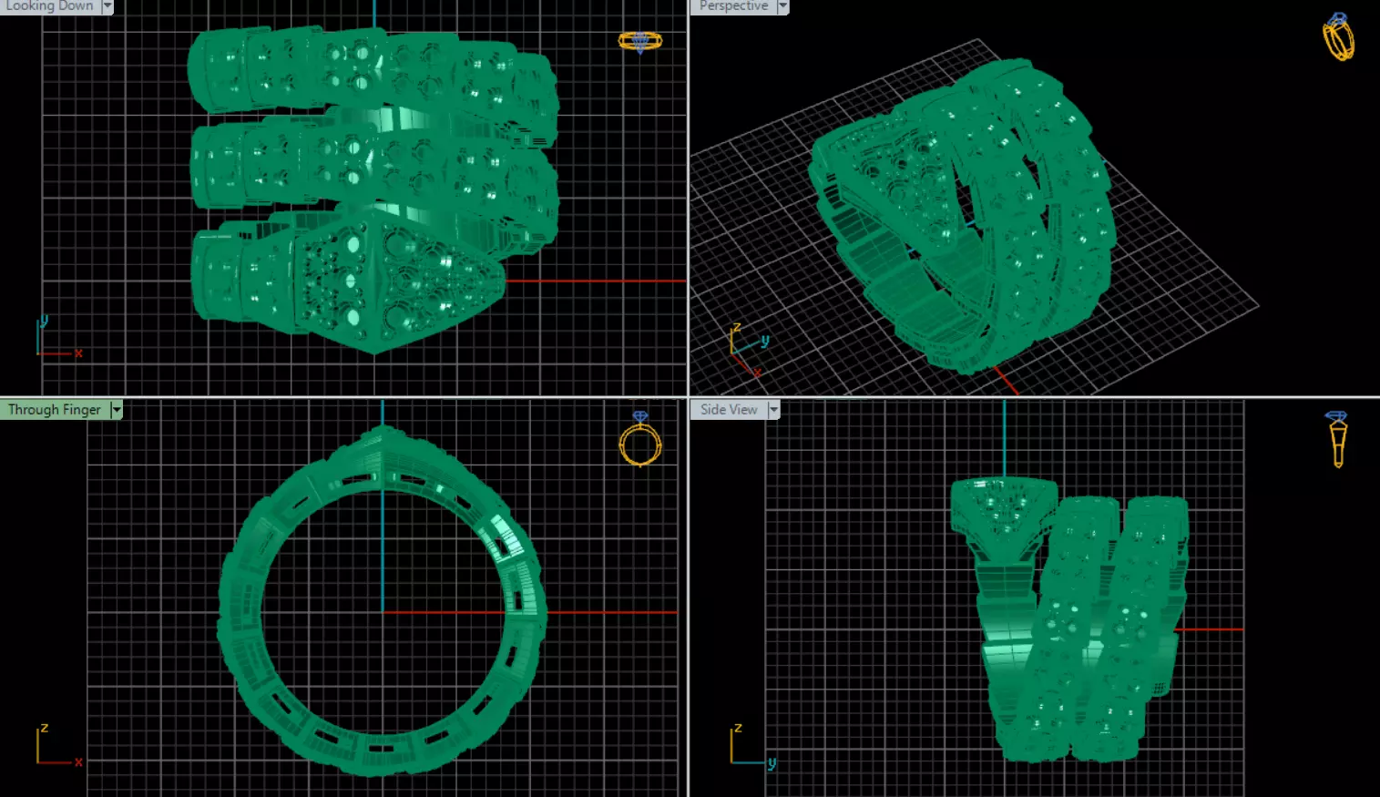 Bvlgari Ring 3D print model_9