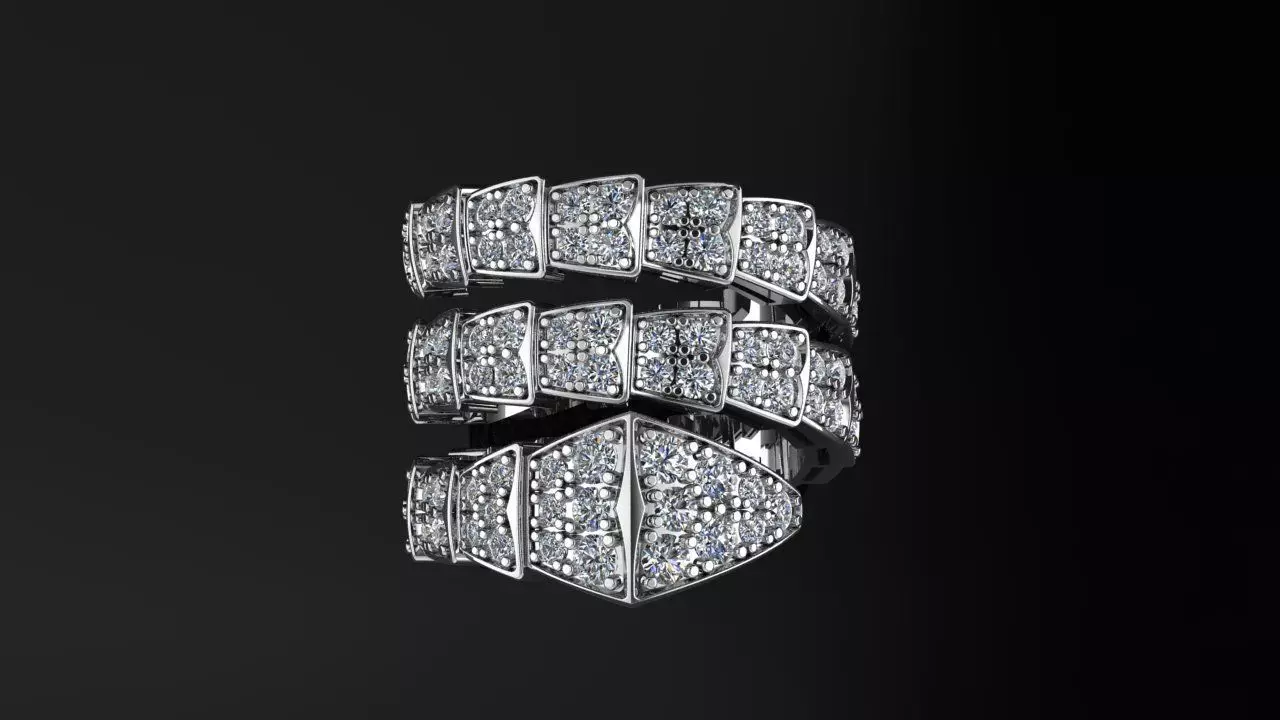 Bvlgari Ring 3D print model_1