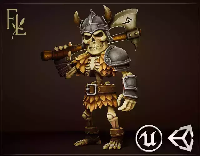 Skeleton Berserk - Game ready character