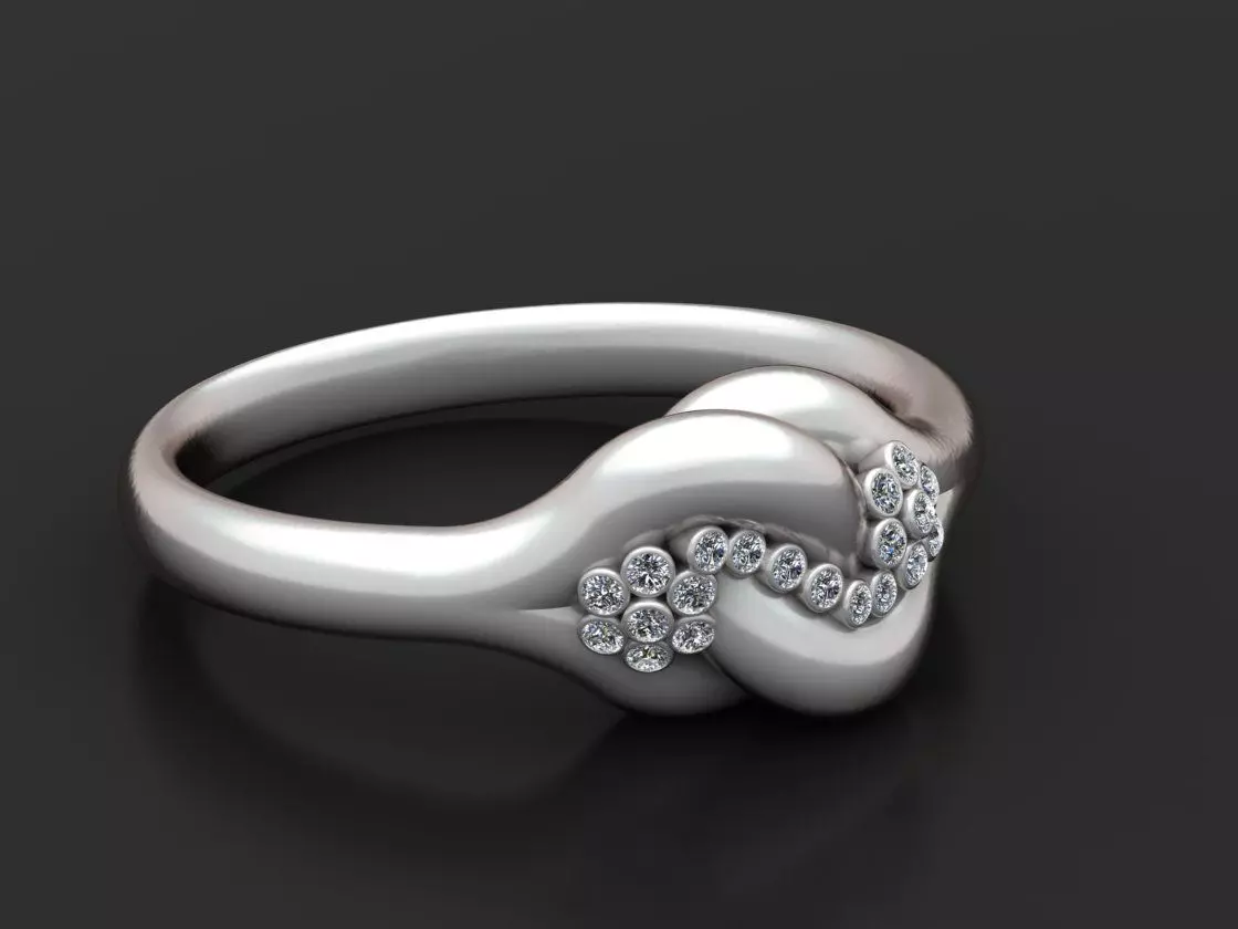 knot ring gold  3D printable model  3D print model_2