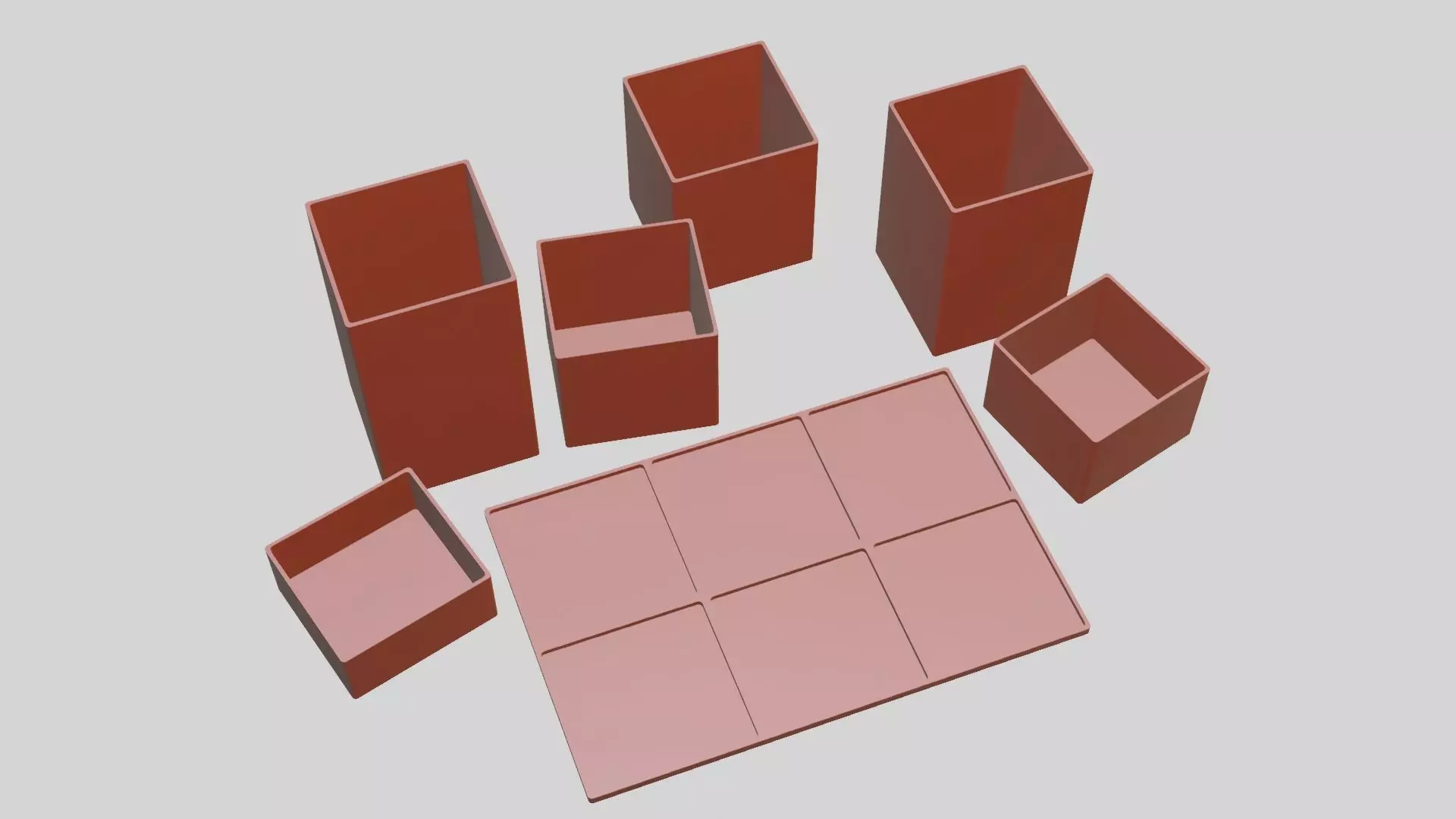 Modern Minimalist Desk Organizer 3D model_10