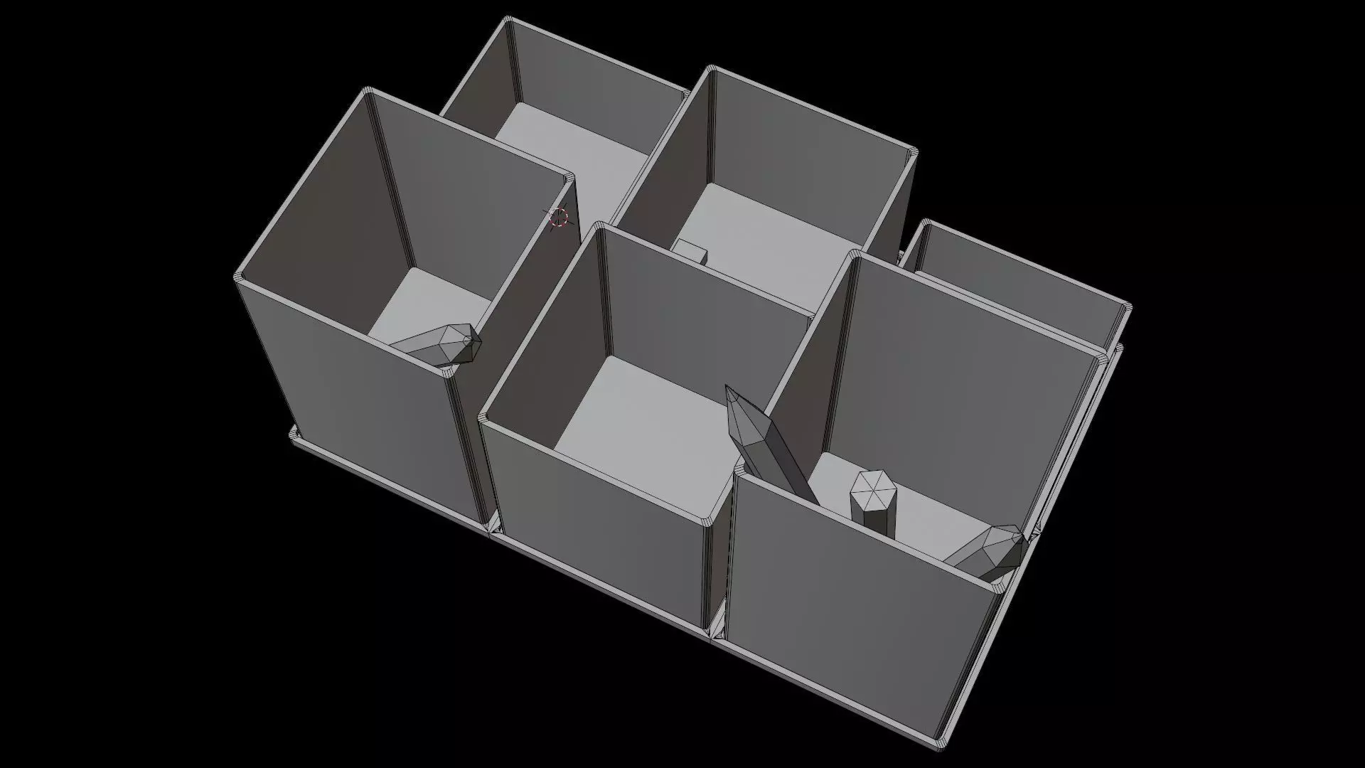 Modern Minimalist Desk Organizer 3D model_8