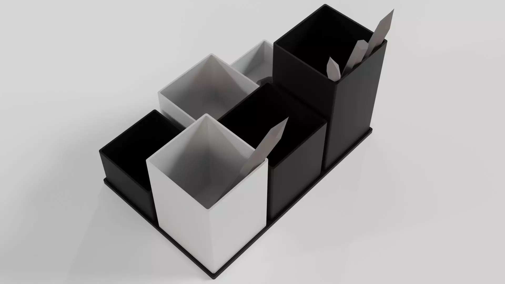 Modern Minimalist Desk Organizer 3D model_3
