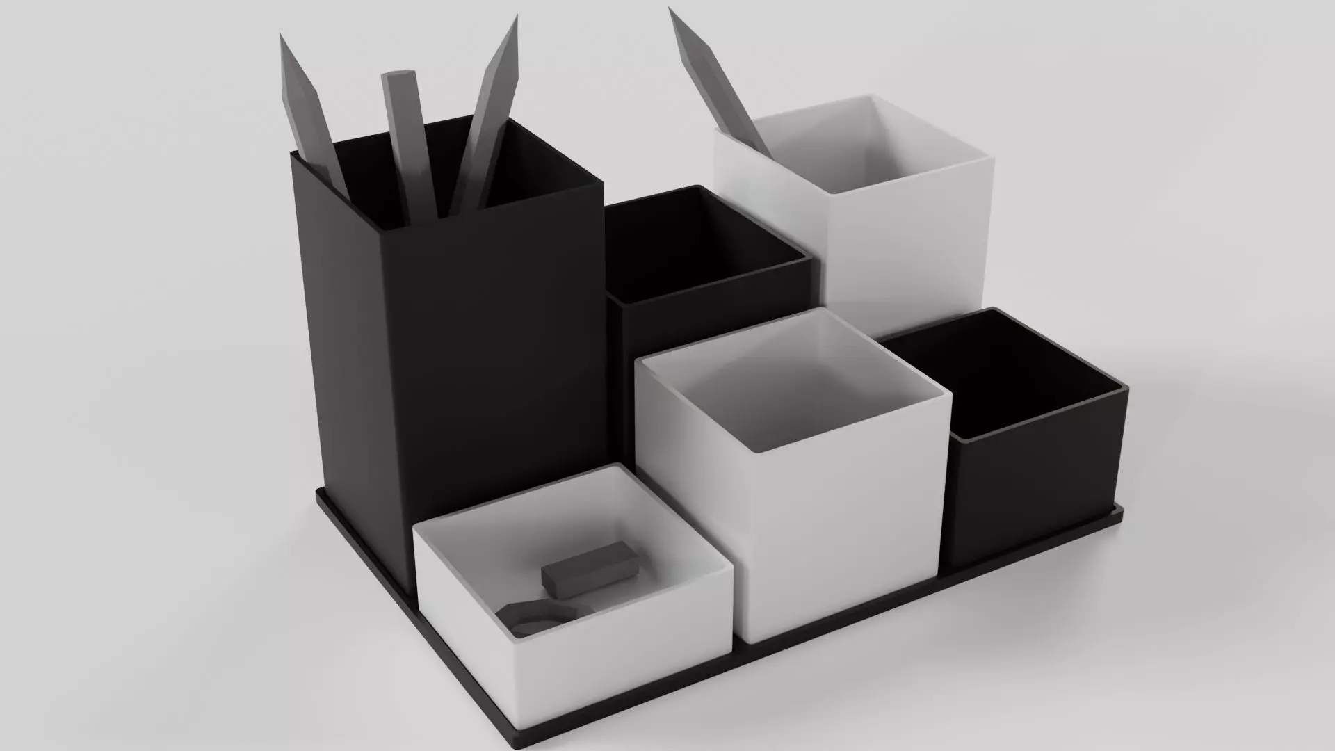 Modern Minimalist Desk Organizer 3D model_0