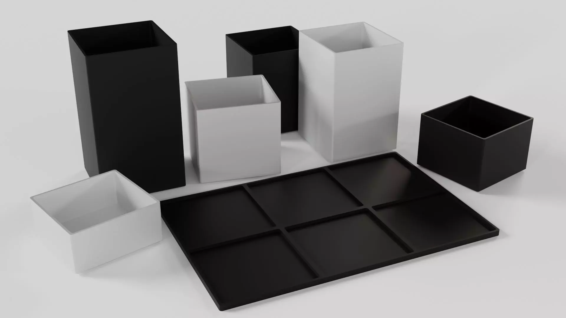Modern Minimalist Desk Organizer 3D model_5