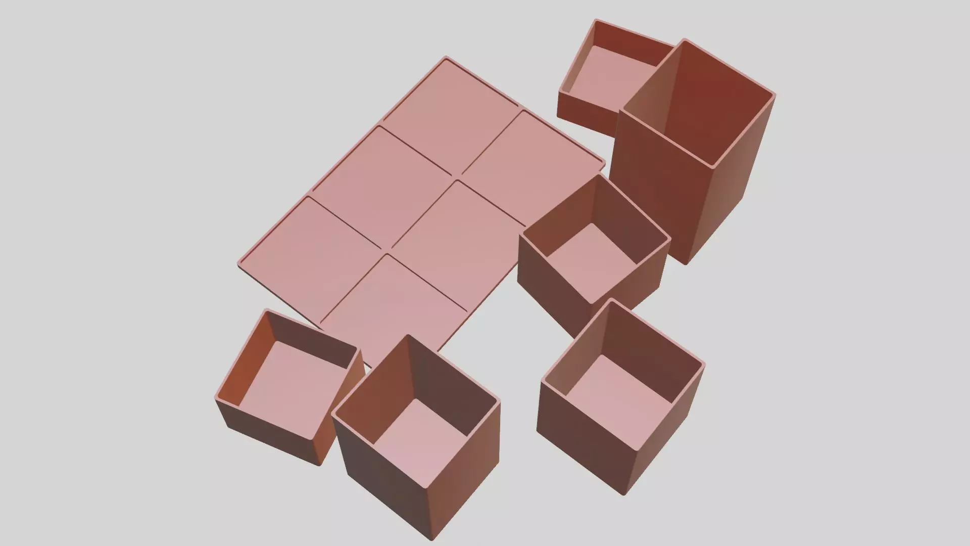 Modern Minimalist Desk Organizer 3D model_11