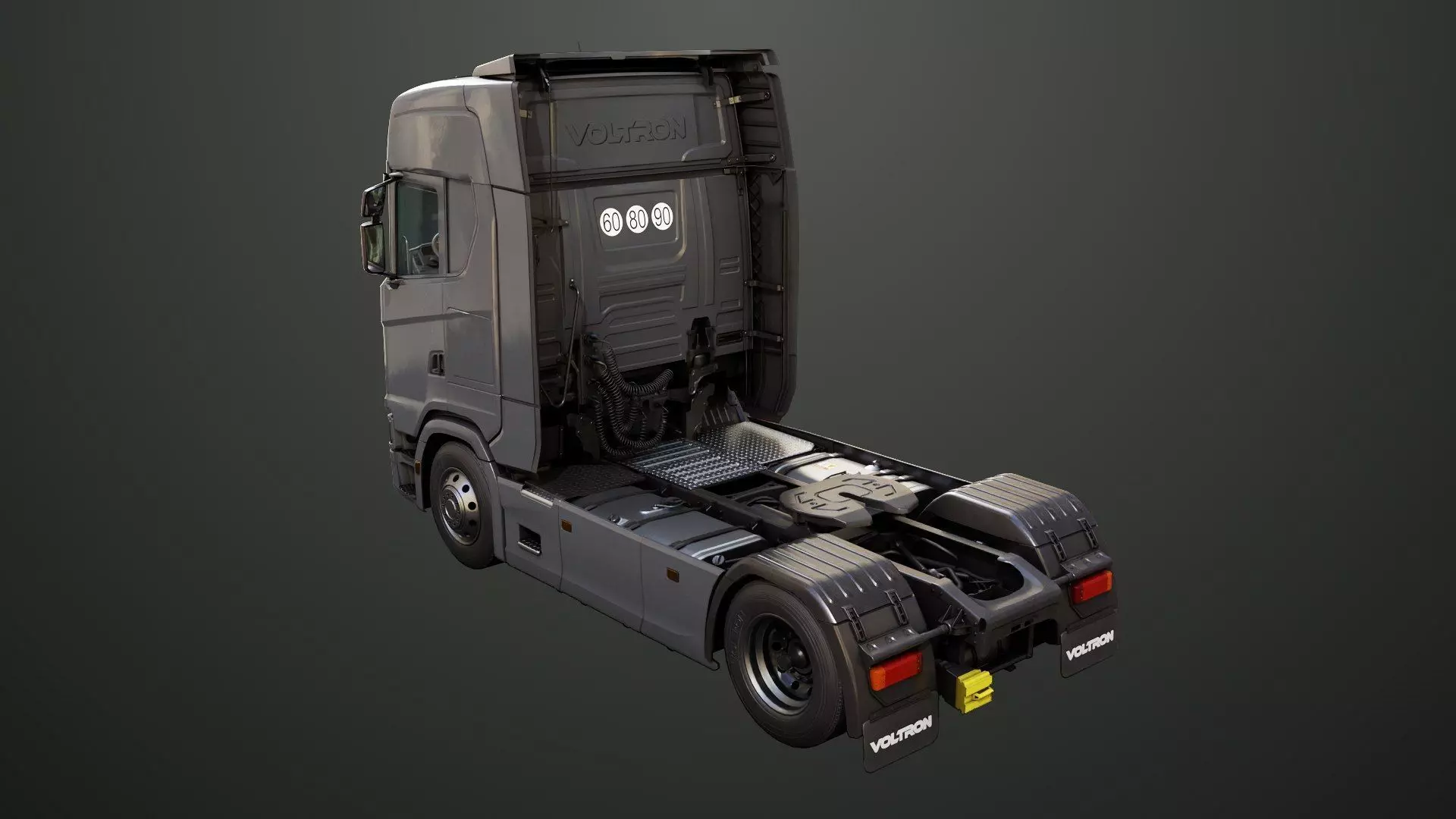 Heavy Truck Chassis 06  Interior All PBR Unity UE Textures Low-poly 3D model_5