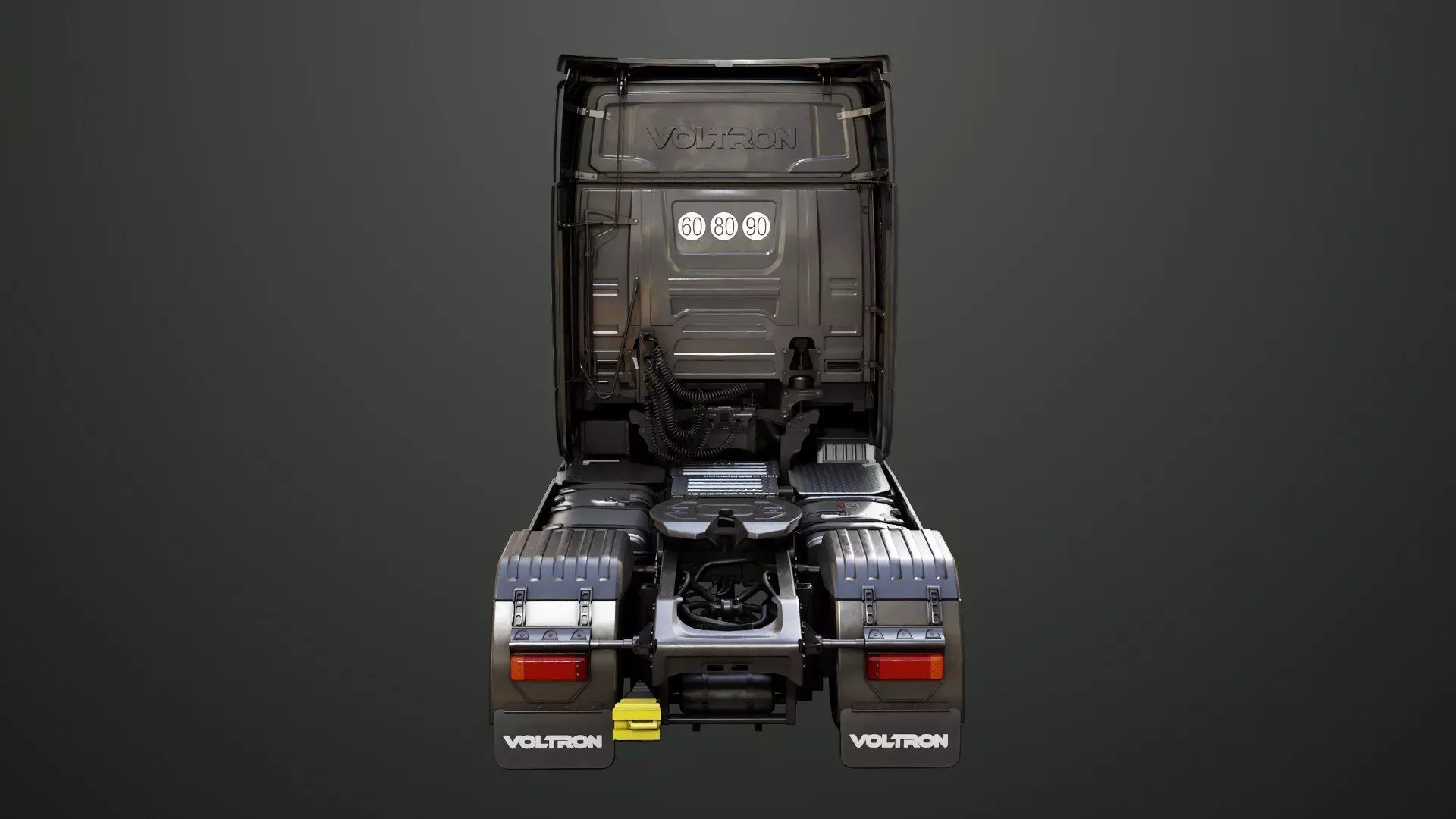 Heavy Truck Chassis 06  Interior All PBR Unity UE Textures Low-poly 3D model_15