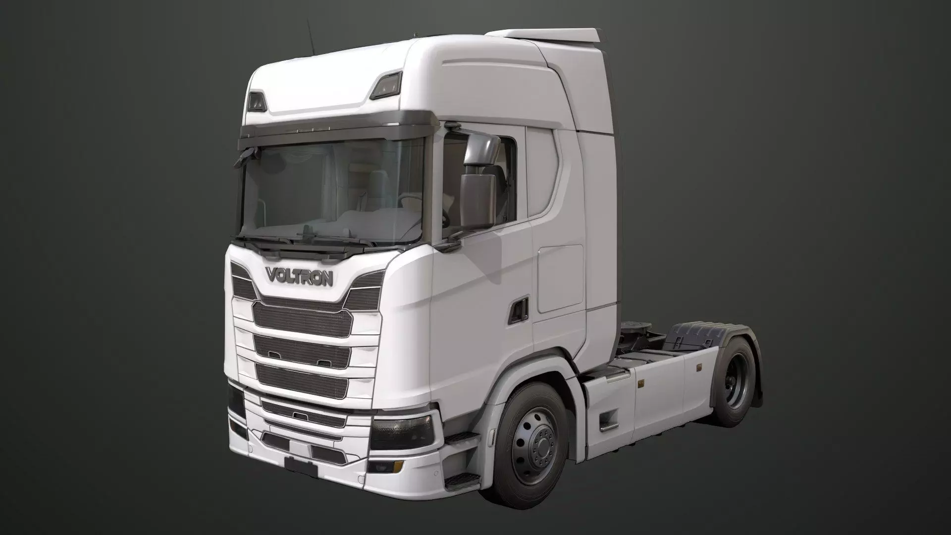 Heavy Truck Chassis 06  Interior All PBR Unity UE Textures Low-poly 3D model_1